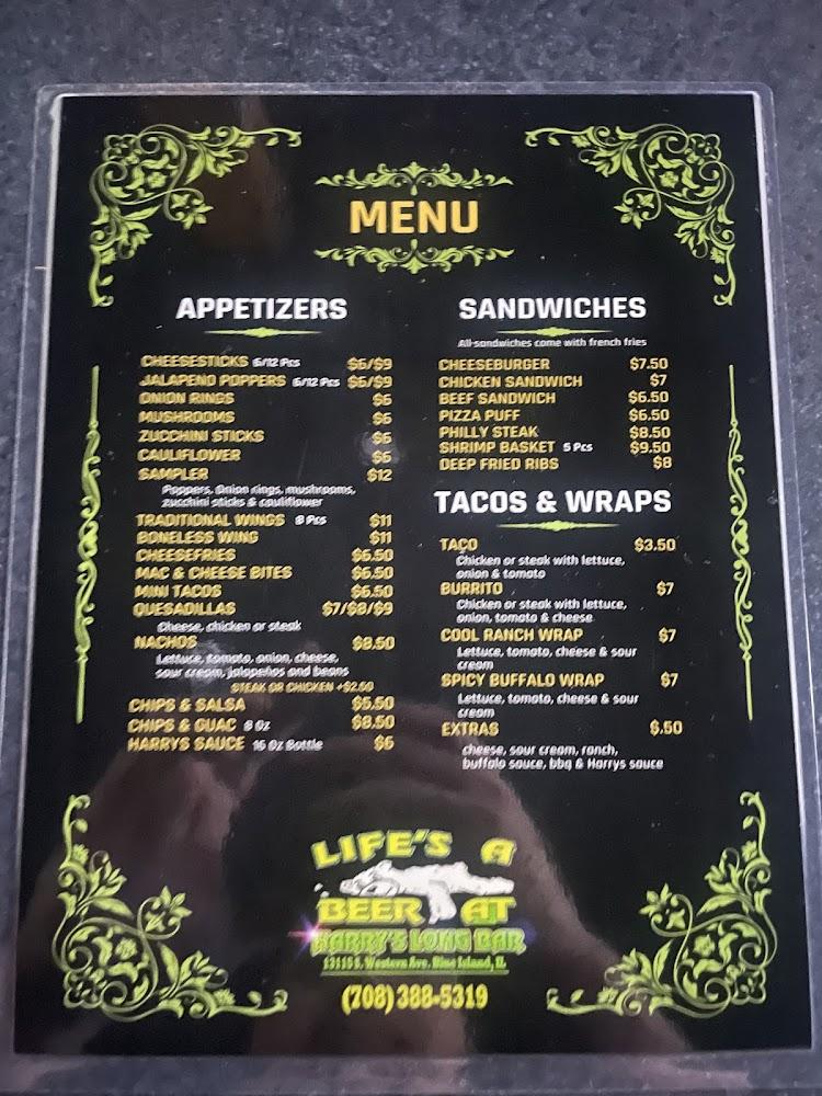 Harry's Long Bar Menu image 3