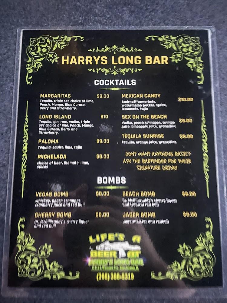 Harry's Long Bar Menu image 4